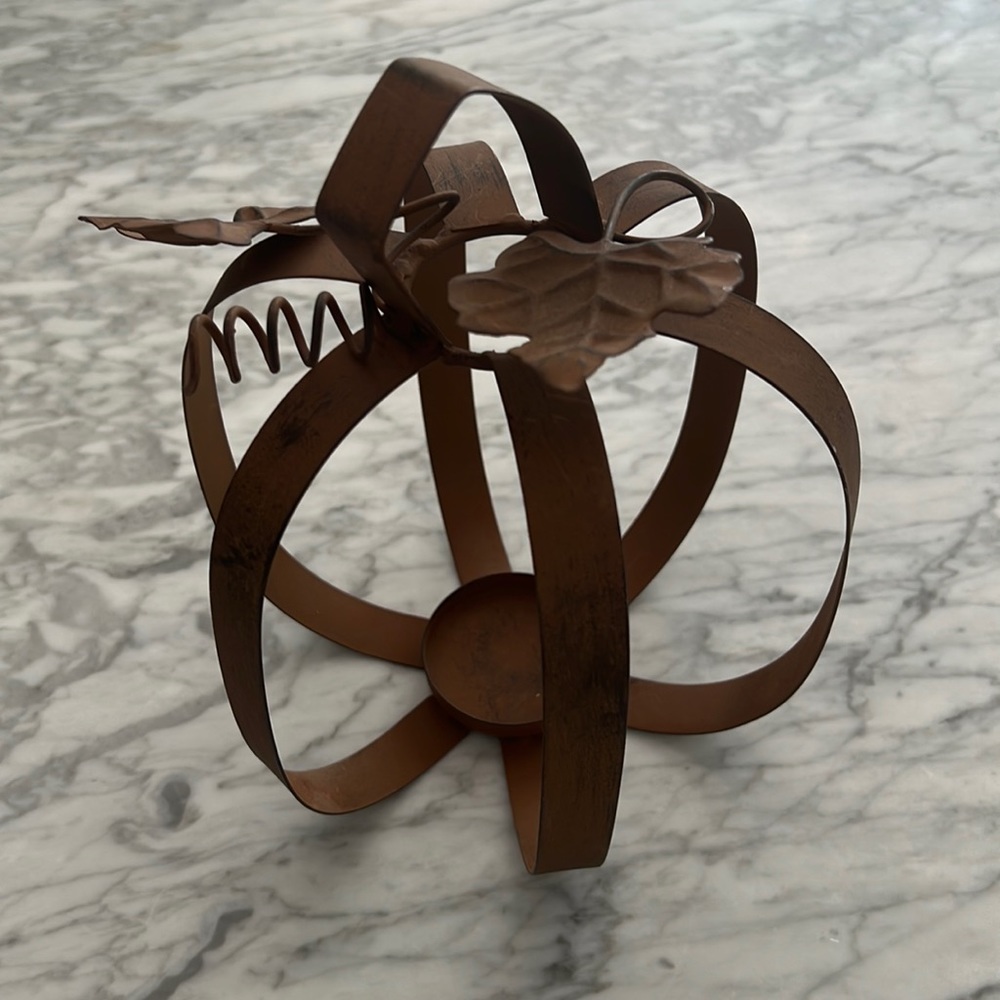 Rustic Pumpkin Candle Holder